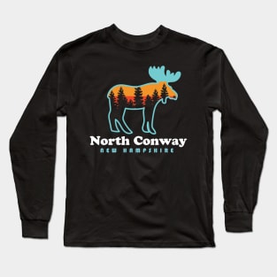 North Conway New Hampshire Moose Mountains Long Sleeve T-Shirt